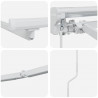 Ręczny ramowy zewnętrzny markizowy z LED Biały 3 x 2,5 m