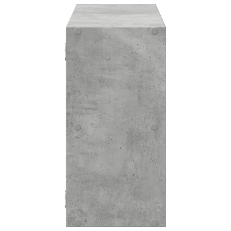 Półka ścienna, szarość betonu, 100x25x50 cm