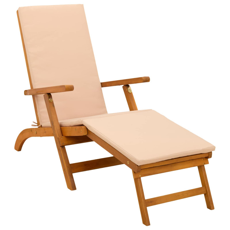 Leżak z funkcją pochylania i składania 55 x 146 x 91 cm