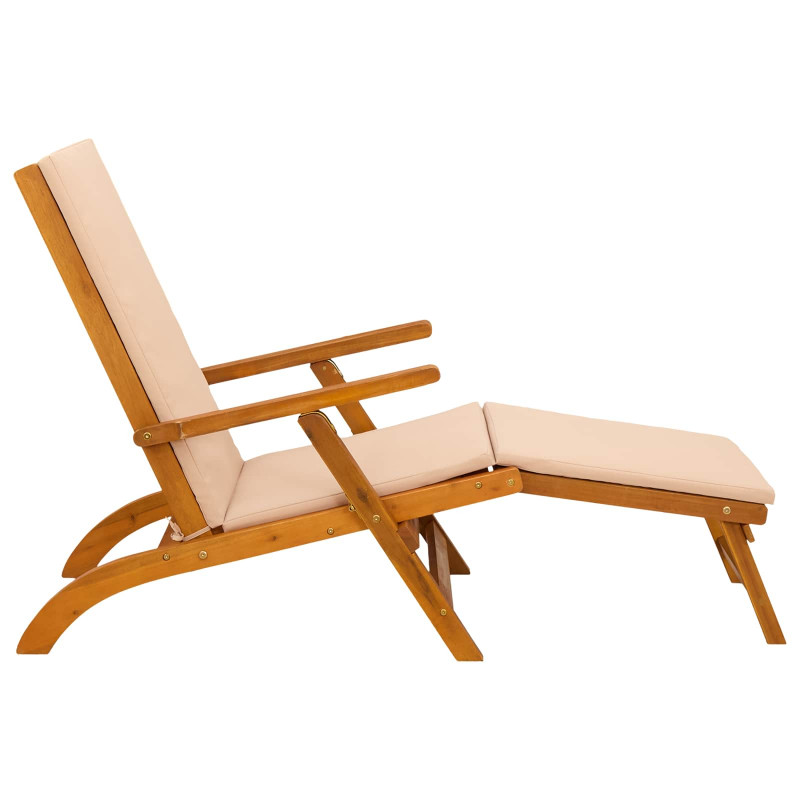 Leżak z funkcją pochylania i składania 2 pcs 55 x 146 x 91 cm