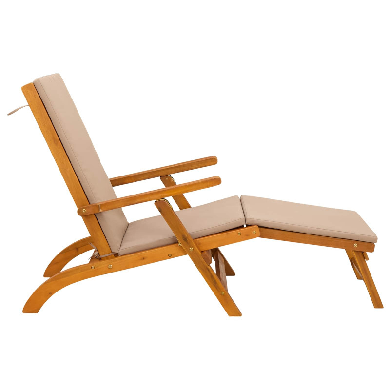 Leżak z funkcją pochylania i składania 2 pcs 55 x 146 x 91 cm