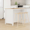 Wyspy Kuchenne HILL Biały 112 x 66 x 90 cm Lite drewno sosnowe