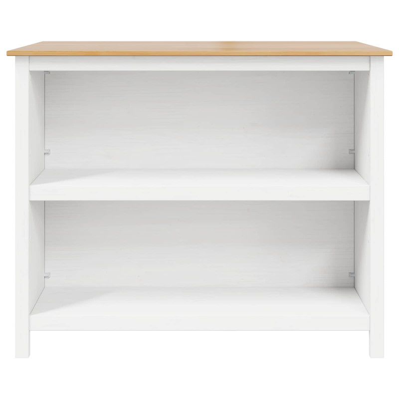 Wyspy Kuchenne HILL Biały 112 x 66 x 90 cm Lite drewno sosnowe