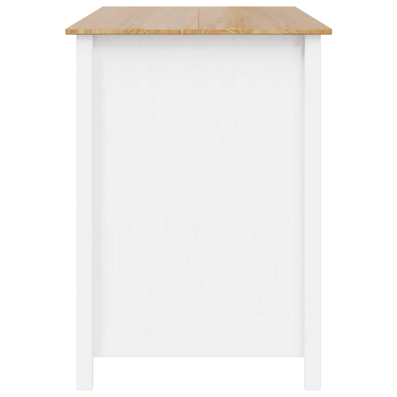 Wyspy Kuchenne HILL Biały 112 x 66 x 90 cm Lite drewno sosnowe
