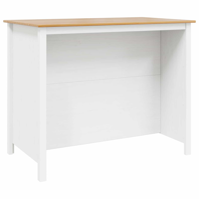 Wyspy Kuchenne HILL Biały 112 x 66 x 90 cm Lite drewno sosnowe