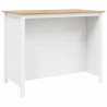 Wyspy Kuchenne HILL Biały 112 x 66 x 90 cm Lite drewno sosnowe