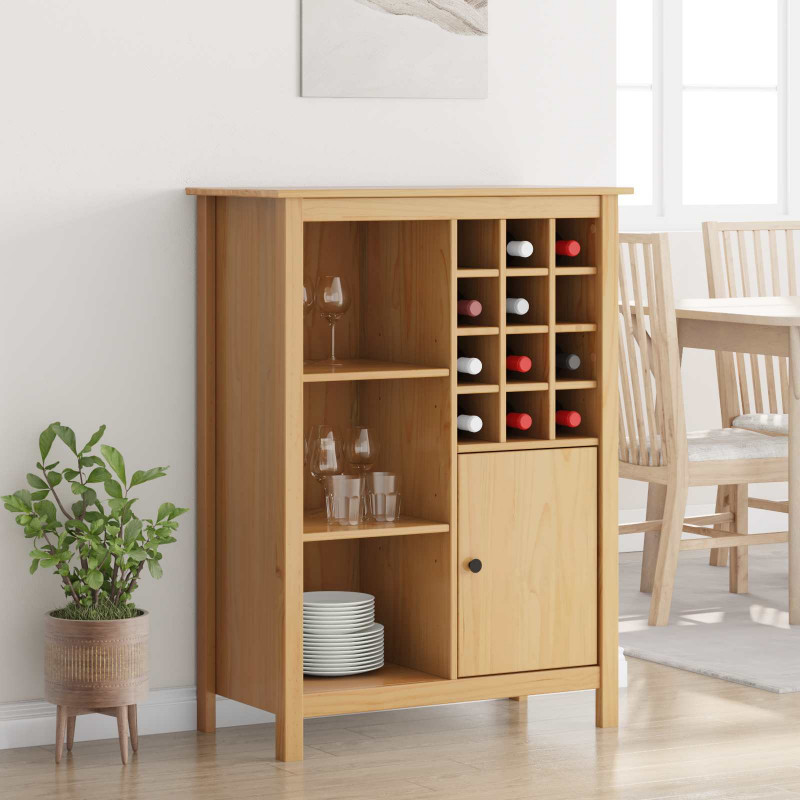 Szafka na wino HILL Miodowy brąz 79.5 x 40 x 107.5 cm