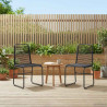 Krzesła ogrodowe 2 pcs Czarny 48 x 55 x 89,5 cm rattan