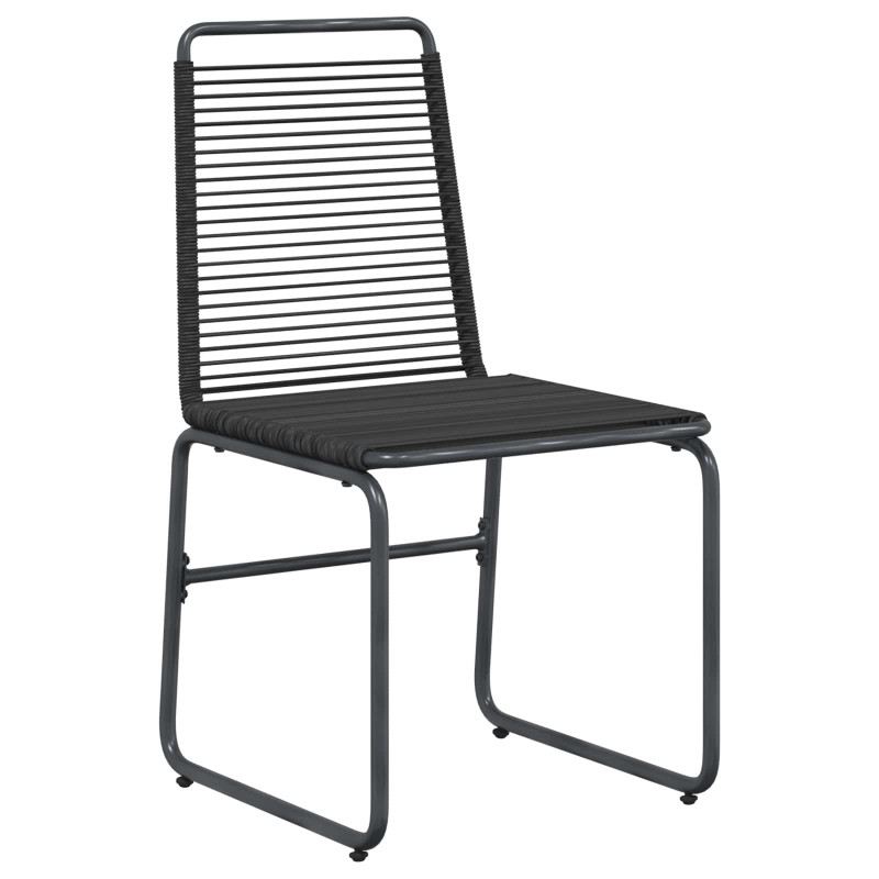 Krzesła ogrodowe 2 pcs Czarny 48 x 55 x 89,5 cm rattan