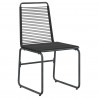 Krzesła ogrodowe 2 pcs Czarny 48 x 55 x 89,5 cm rattan