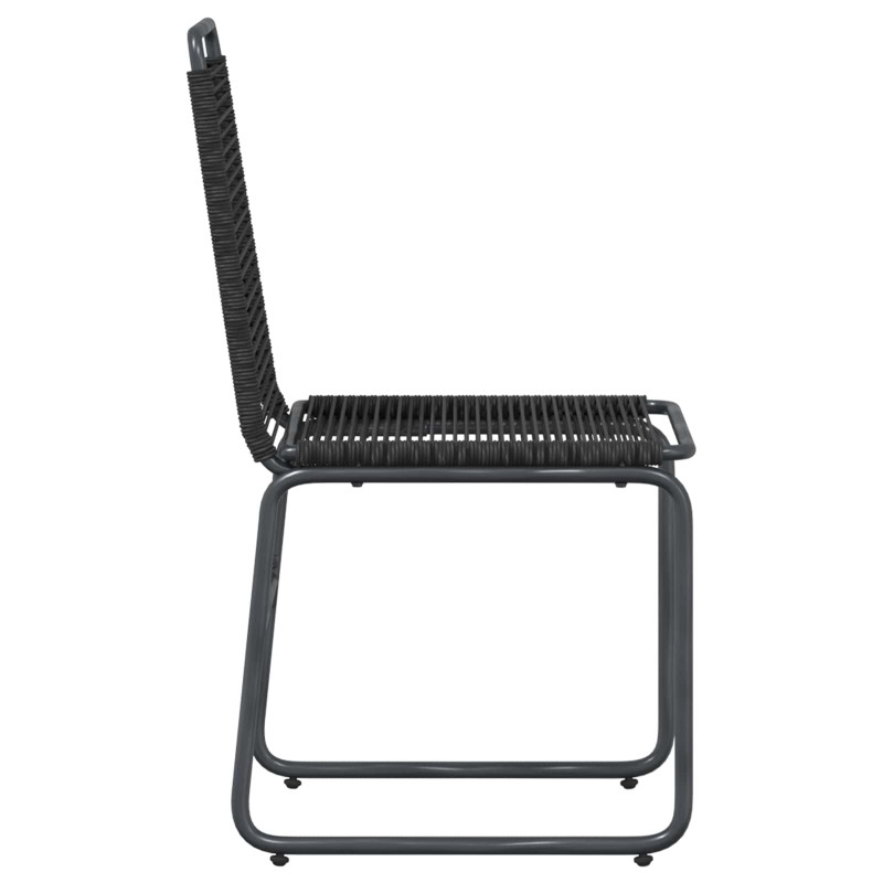 Krzesła ogrodowe 2 pcs Czarny 48 x 55 x 89,5 cm rattan