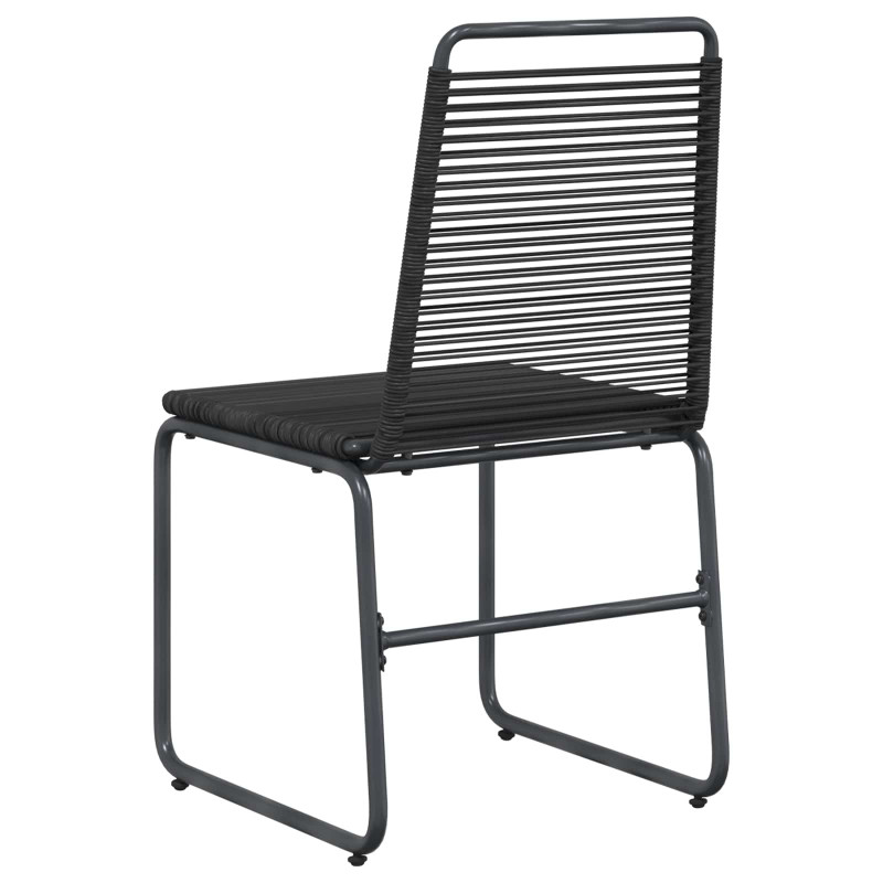 Krzesła ogrodowe 2 pcs Czarny 48 x 55 x 89,5 cm rattan