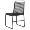 Krzesła ogrodowe 2 pcs Czarny 48 x 55 x 89,5 cm rattan
