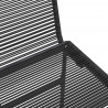 Krzesła ogrodowe 2 pcs Czarny 48 x 55 x 89,5 cm rattan
