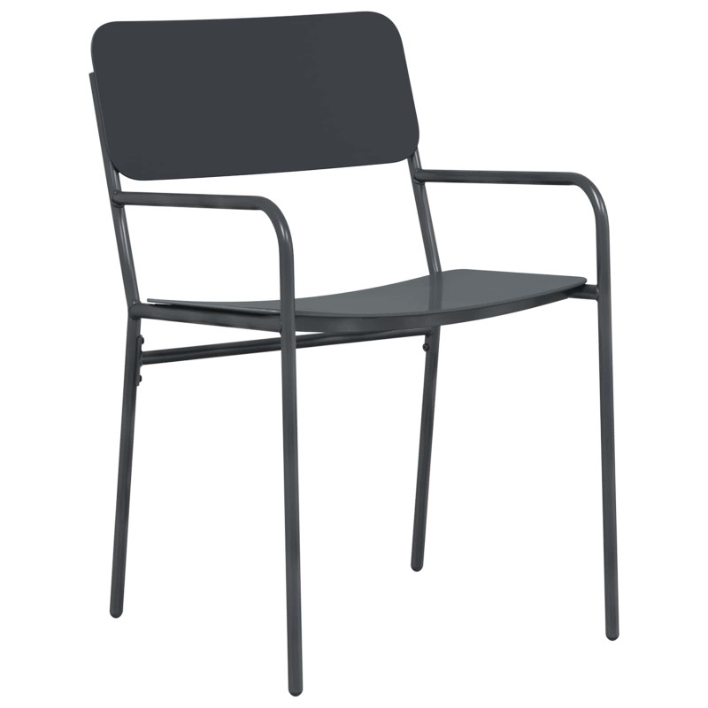 Krzesła ogrodowe 2 pcs Antracyt 51 x 55 x 81 cm Stal