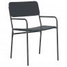 Krzesła ogrodowe 2 pcs Antracyt 51 x 55 x 81 cm Stal