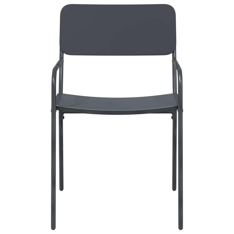 Krzesła ogrodowe 2 pcs Antracyt 51 x 55 x 81 cm Stal
