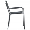 Krzesła ogrodowe 2 pcs Antracyt 51 x 55 x 81 cm Stal