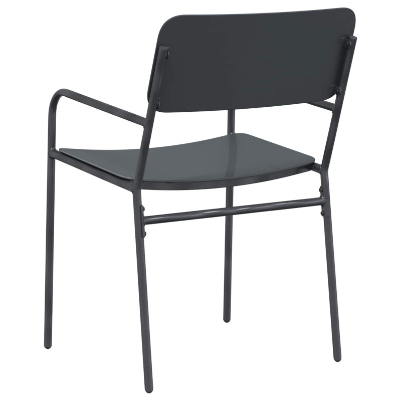 Krzesła ogrodowe 2 pcs Antracyt 51 x 55 x 81 cm Stal