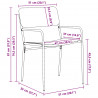 Krzesła ogrodowe 2 pcs Antracyt 51 x 55 x 81 cm Stal
