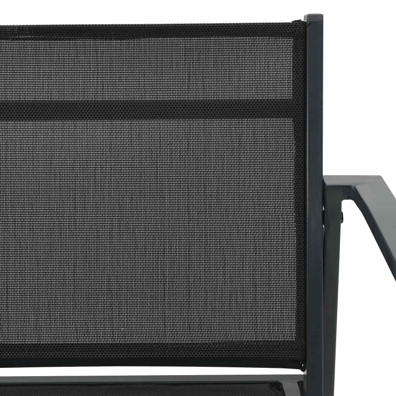 Krzesła ogrodowe 2 pcs Czarny i antracyt 53,5 x 59 x 77 cm