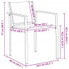 Krzesła ogrodowe 2 pcs Czarny i antracyt 53,5 x 59 x 77 cm