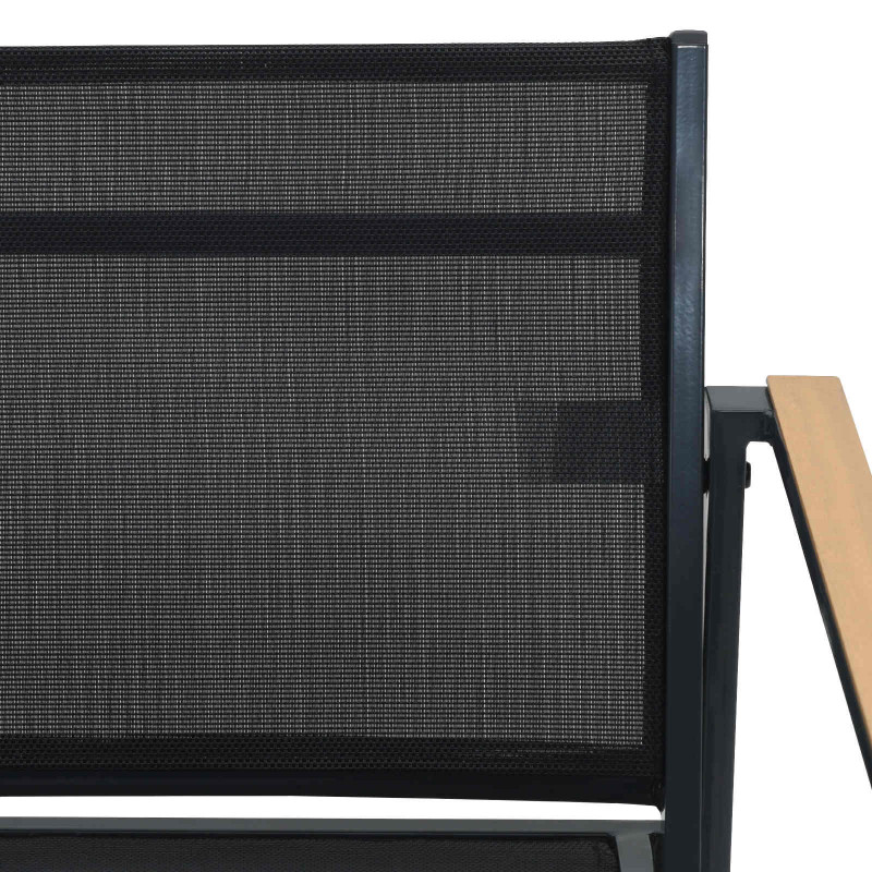 Krzesła ogrodowe 2 pcs Czarny i antracyt 53,5 x 59 x 77 cm