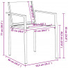Krzesła ogrodowe 2 pcs Czarny i antracyt 53,5 x 59 x 77 cm