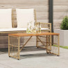 Stół na Zewnątrz Naturalny 80 x 40 x 40 cm Stal i poli rattan