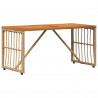 Stół na Zewnątrz Naturalny 80 x 40 x 40 cm Stal i poli rattan