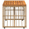 Stół na Zewnątrz Naturalny 80 x 40 x 40 cm Stal i poli rattan