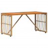 Stół na Zewnątrz Naturalny 80 x 40 x 40 cm Stal i poli rattan