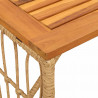 Stół na Zewnątrz Naturalny 80 x 40 x 40 cm Stal i poli rattan