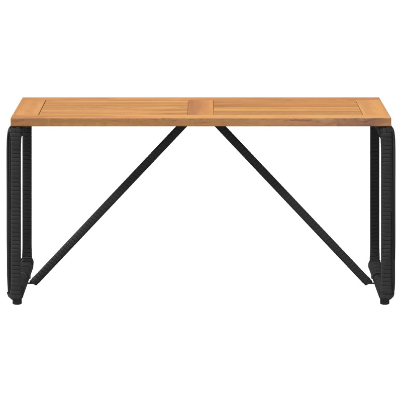 Stół na Zewnątrz Czarny i Brązowy 80 x 40 x 40 cm polirattan