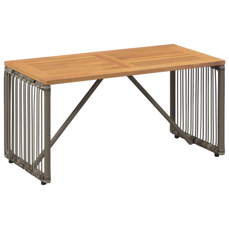 Stół na Zewnątrz Szary i brązowy 80 x 40 x 40 cm polirattan