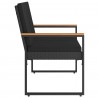 Ławka ogrodowa z poduszką Czarny 107 x 61 x 80 cm polirattan