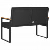 Ławka ogrodowa z poduszką Czarny 107 x 61 x 80 cm polirattan