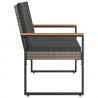 Ławka ogrodowa Szary i ciemnoszary 107 x 61 x 80 cm polirattan