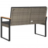 Ławka ogrodowa Szary i ciemnoszary 107 x 61 x 80 cm polirattan