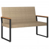Ławka ogrodowa Beżowy i kremowy 107 x 61 x 80 cm polirattan