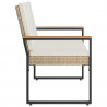 Ławka ogrodowa Beżowy i kremowy 107 x 61 x 80 cm polirattan