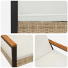 Ławka ogrodowa Beżowy i kremowy 107 x 61 x 80 cm polirattan