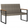 Ławka ogrodowa Szary i granatowy 107 x 61 x 80 cm polirattan
