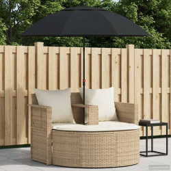 Sofa Ogrodowa z poduszką 8 pcs Beżowy i kremowy polirattan