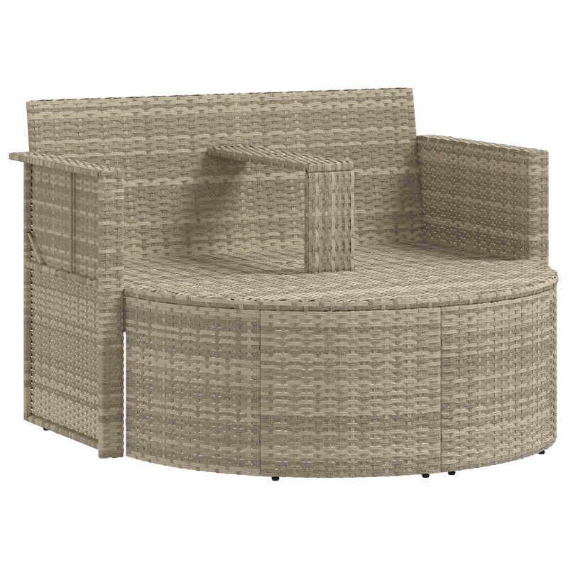 Sofa Ogrodowa 8 pcs Jasnoszary i ciemnoszary polirattan