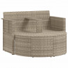Sofa Ogrodowa 8 pcs Jasnoszary i ciemnoszary polirattan