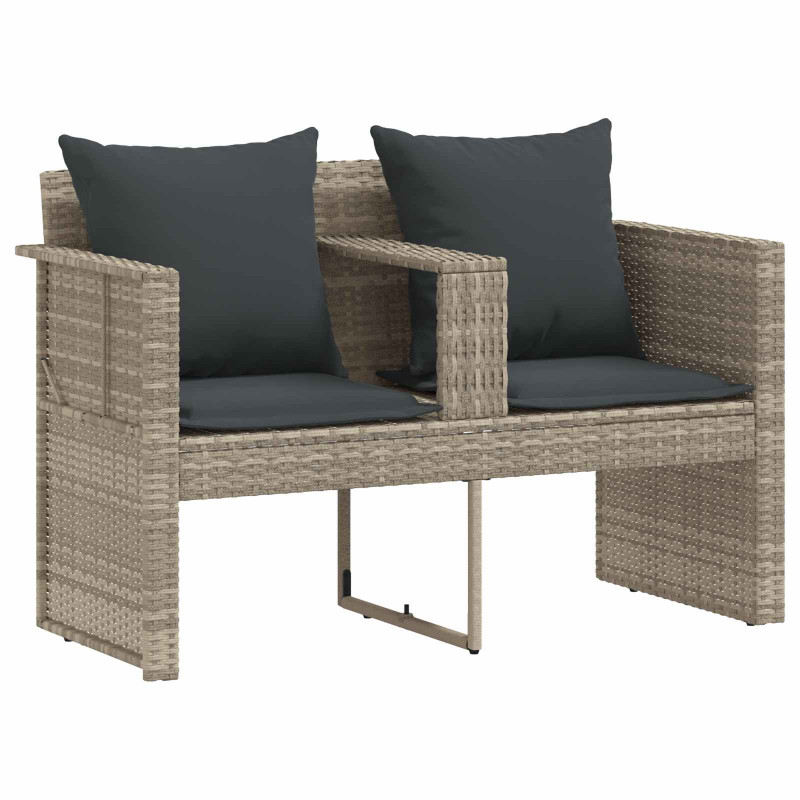 Sofa Ogrodowa 8 pcs Jasnoszary i ciemnoszary polirattan