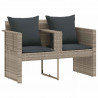 Sofa Ogrodowa 8 pcs Jasnoszary i ciemnoszary polirattan