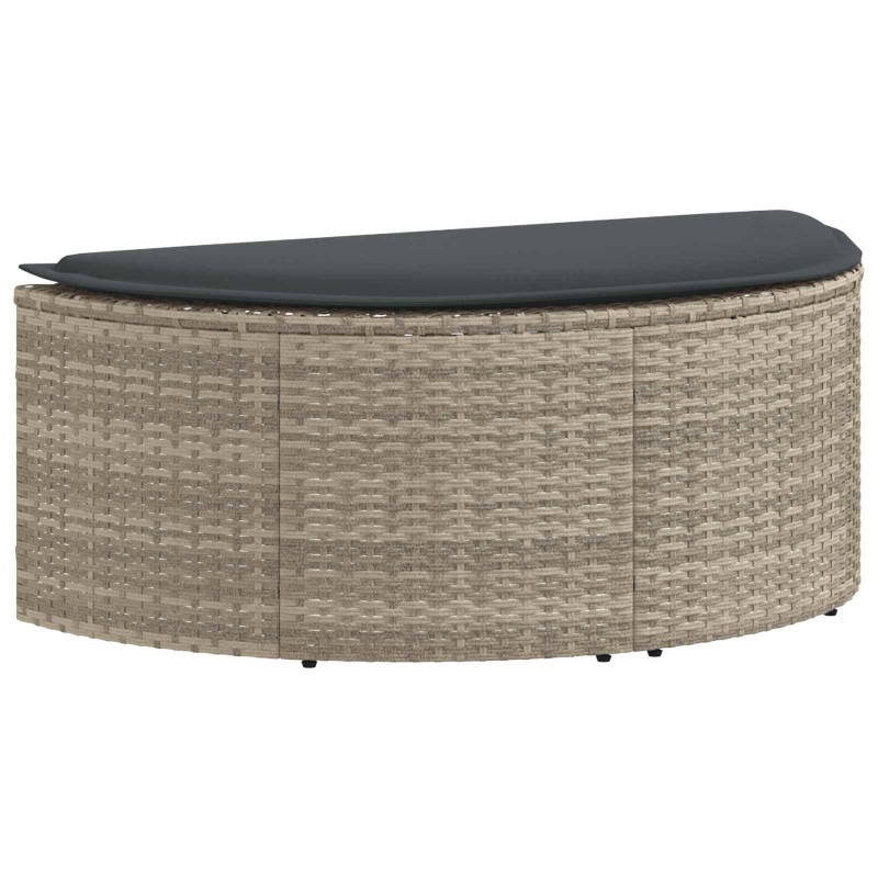 Sofa Ogrodowa 8 pcs Jasnoszary i ciemnoszary polirattan