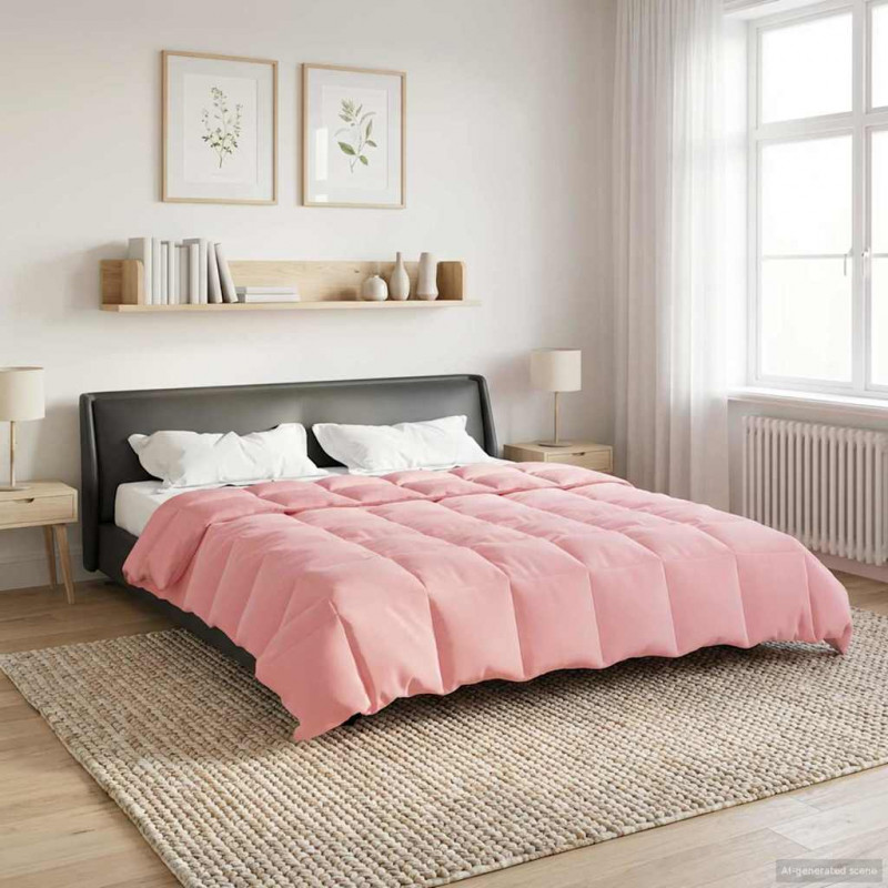 Kołdra na cały rok Kwiłtowany Różowy 200 x 200 cm Mikrofibra